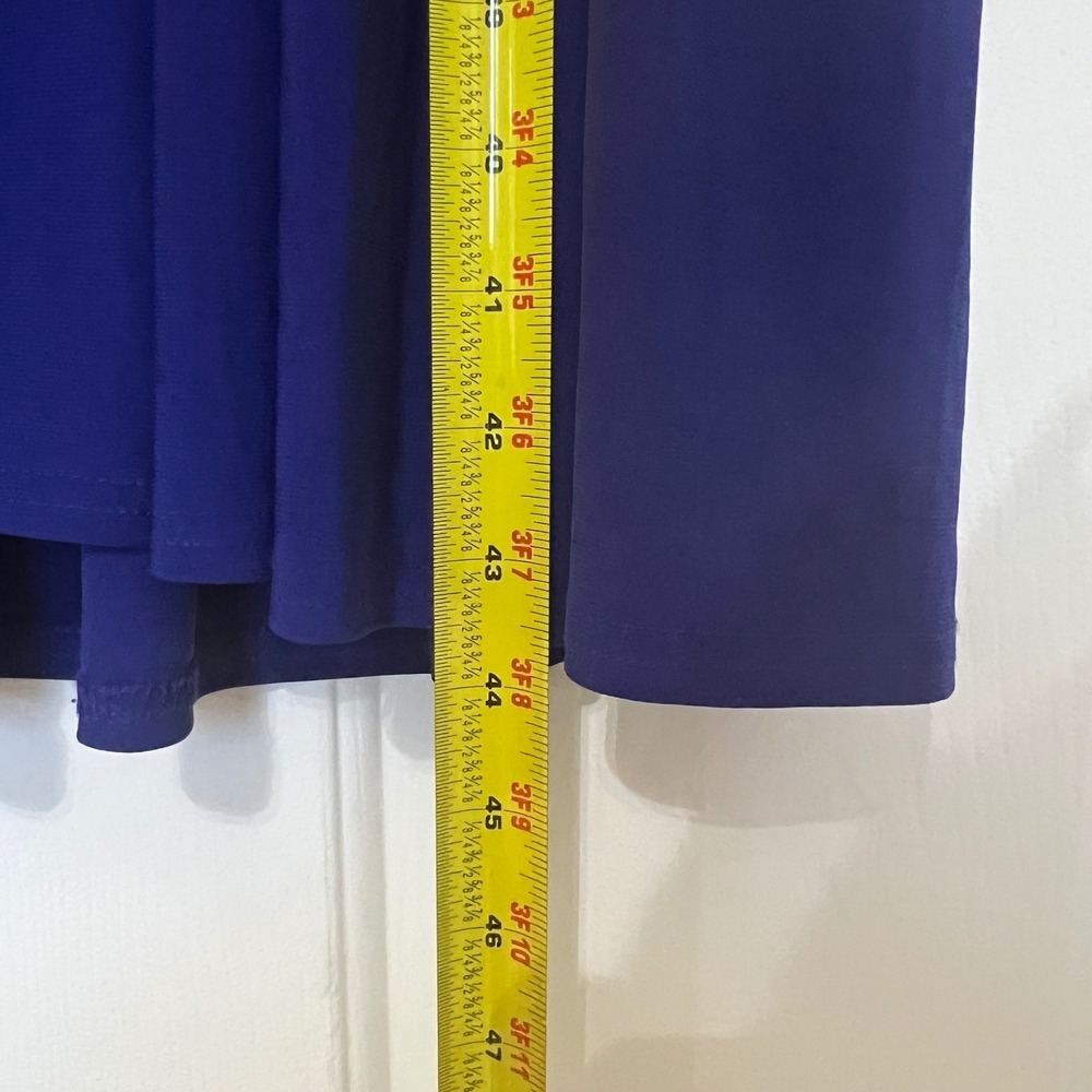 Jessica Howard Royal Blue Ruched V-Neck Cocktail Dress Plus Size 18W - Picture 5 of 8